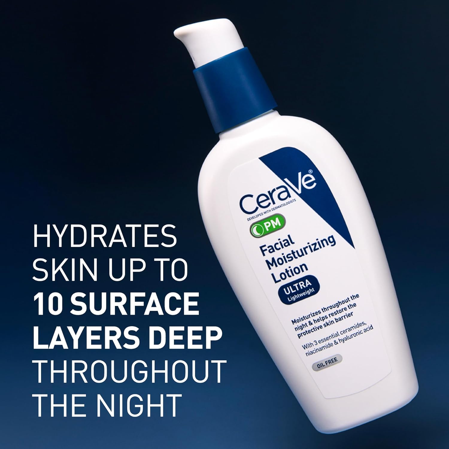 CeraVe developed with dermatologist PM Facial Moisturizing Lotion. (ULTRA Lightweight)